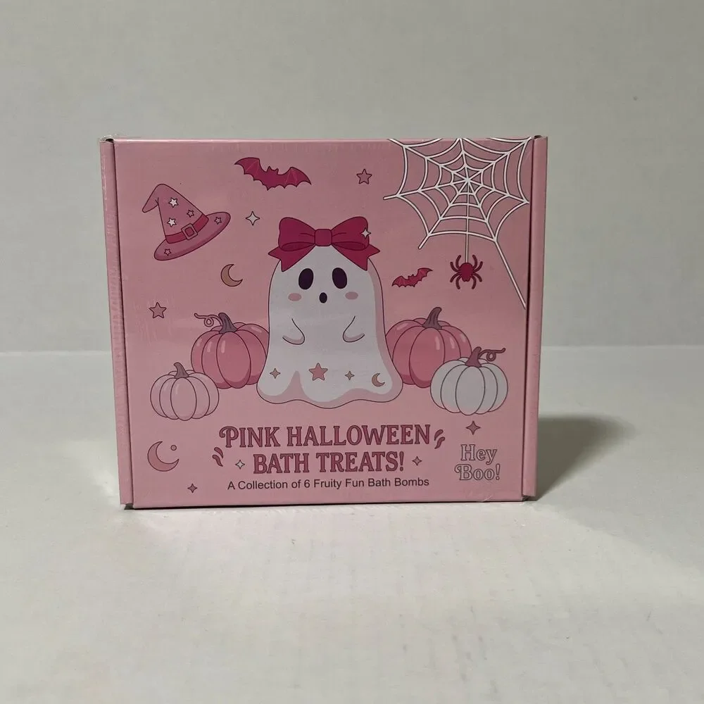 Pink Halloween Bath Treats 6 Fruity Fun Bath Bombs